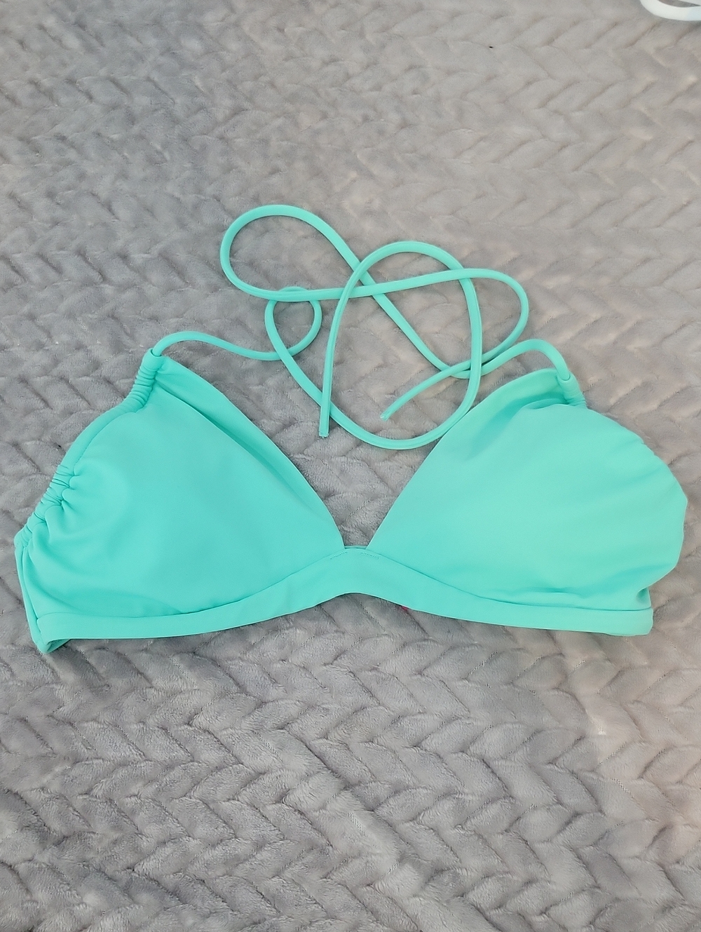 Victoria's Secret Aqua Triangle Halter Bikini Top - Mint